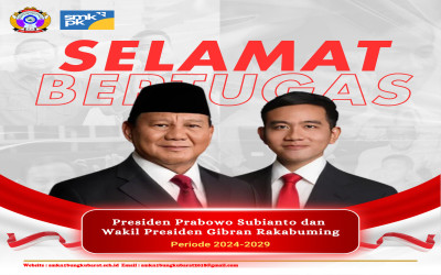 Selamat kepada Presiden Prabowo Subianto dan Wakil Presiden Gibran Rakabuming